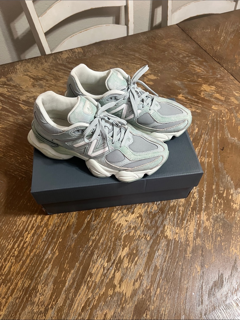 New Balance Women's Mint Green and Gray Sneakers